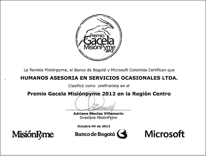 Premio Gacela Mipyme